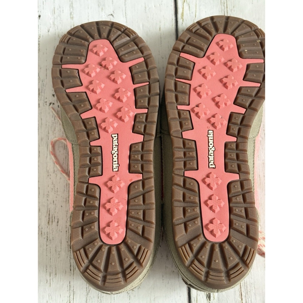 Patagonia Activist Canvas Sneakers Coral Pink Olive Green Womens sz 7 - Picture 7 of 8